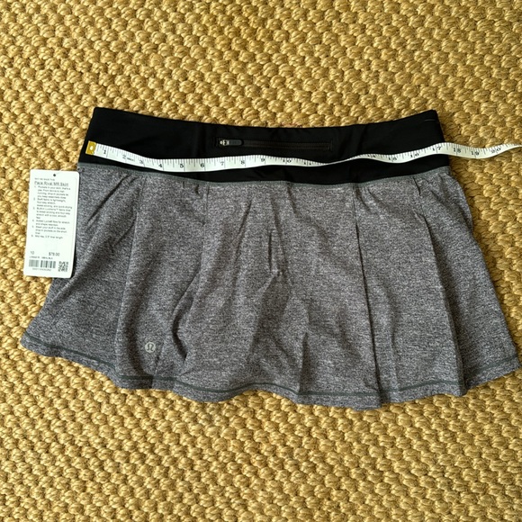 NWT lululemon Pace Rival MR Skirt gray and black - size 10 - Picture 4 of 6